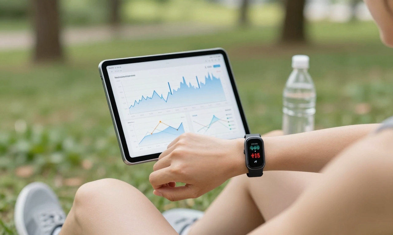 Person exercising while monitoring long-term health trends