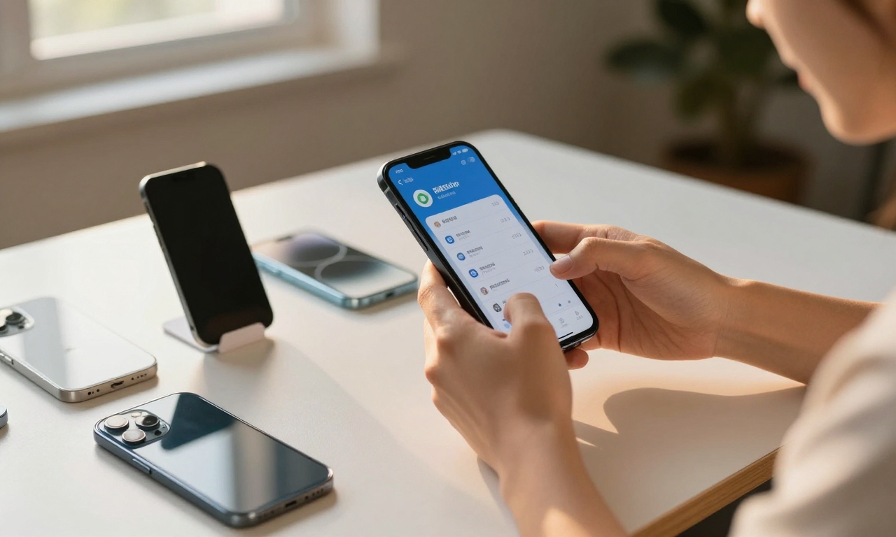 Person comparing smartphone subscription alternatives on a table