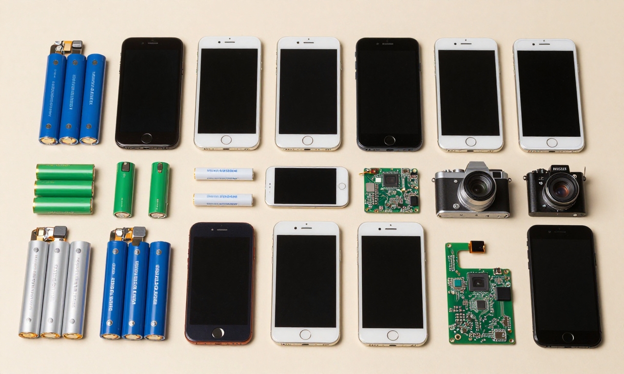 Array of available smartphone repair components