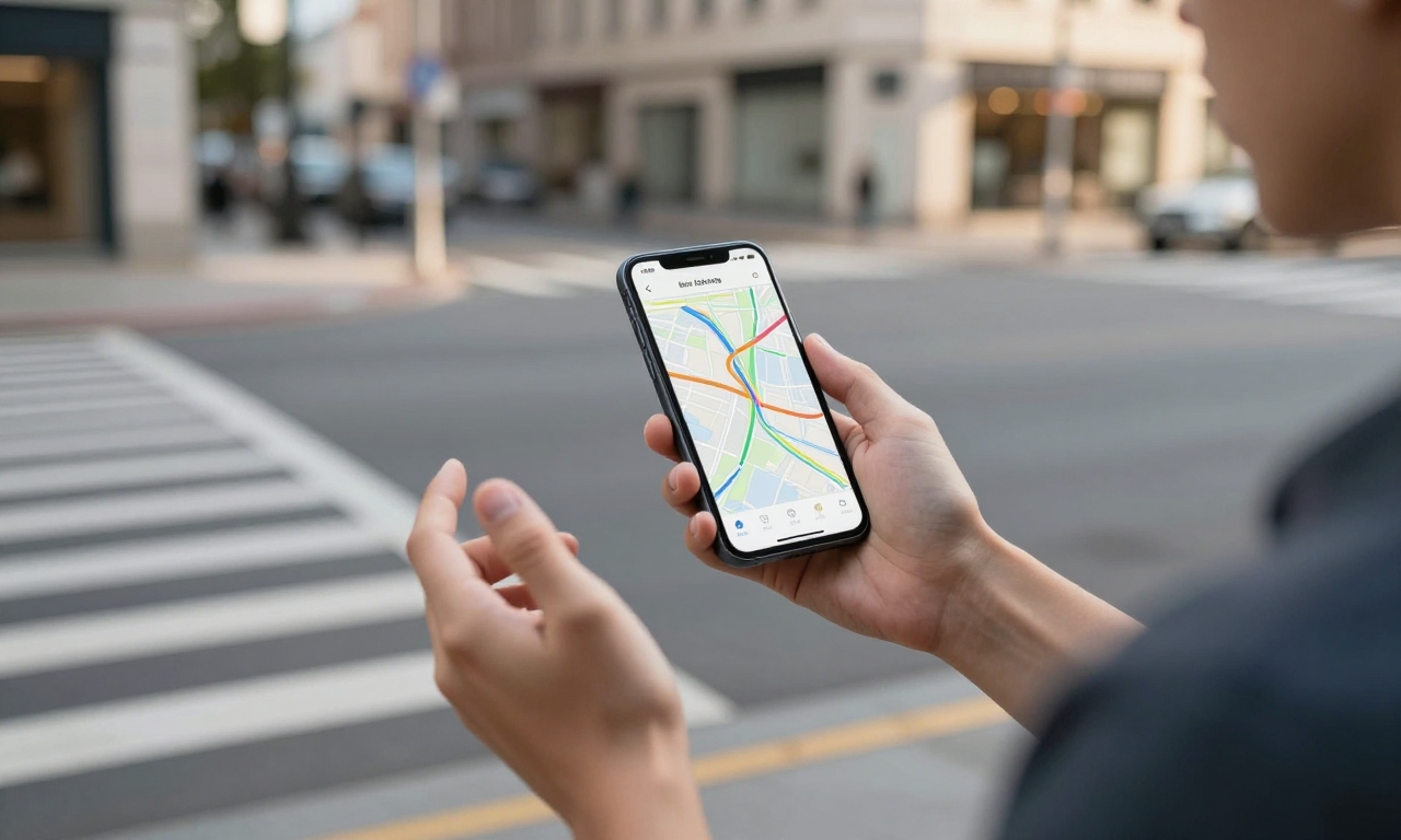 Person relying on smartphone navigation