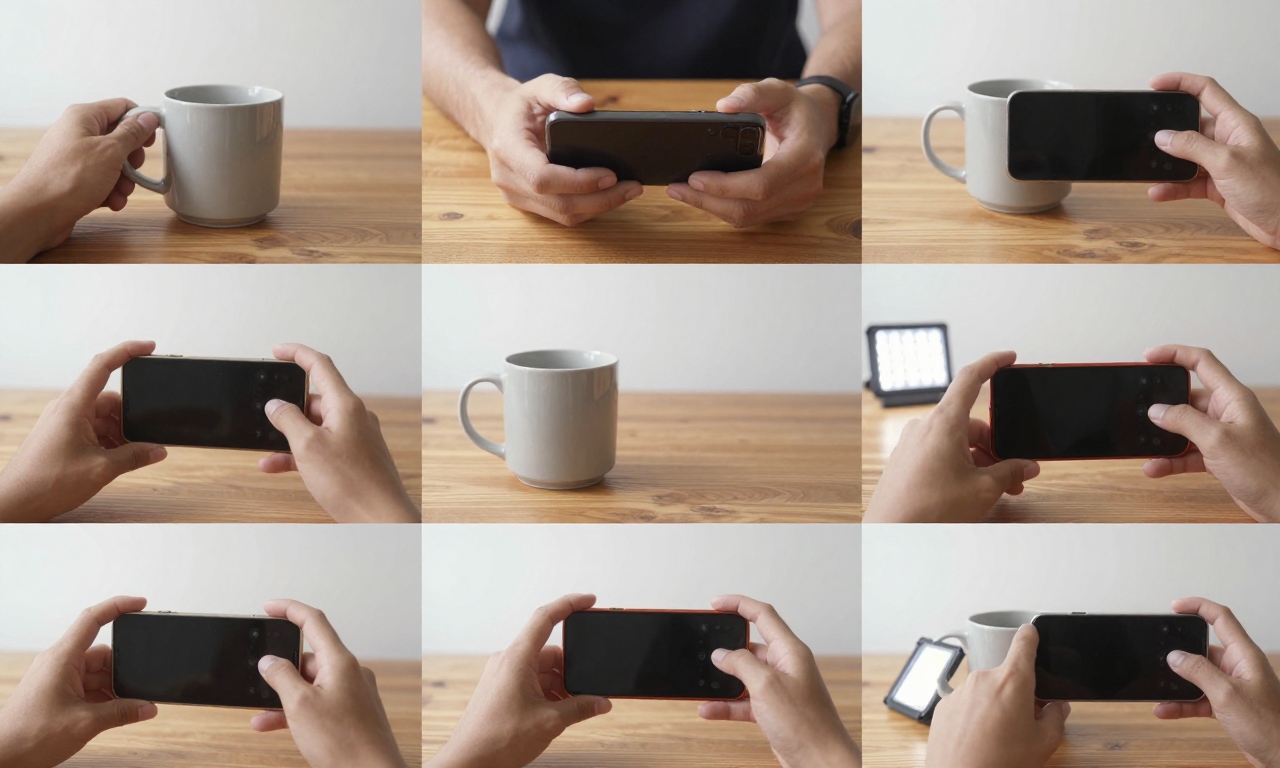 practicing photography exercises with smartphone