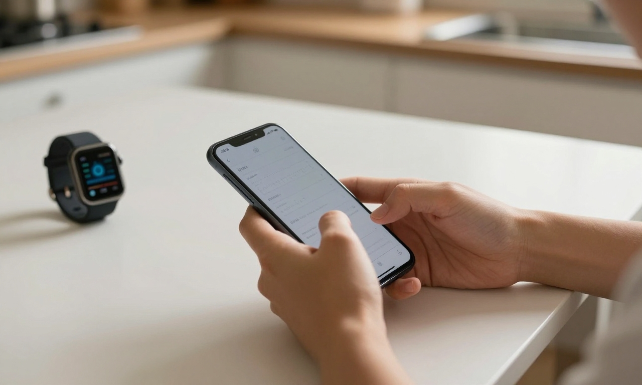 Person typing on phone with behavioral data collection