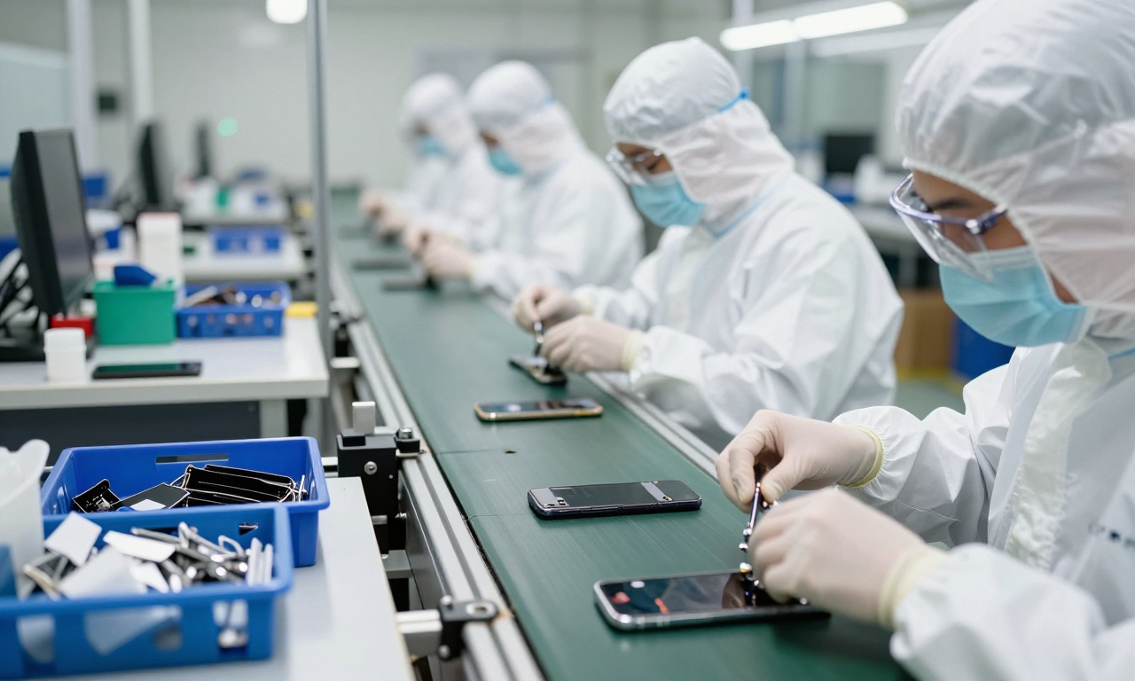 Smartphone refurbishment process in facility