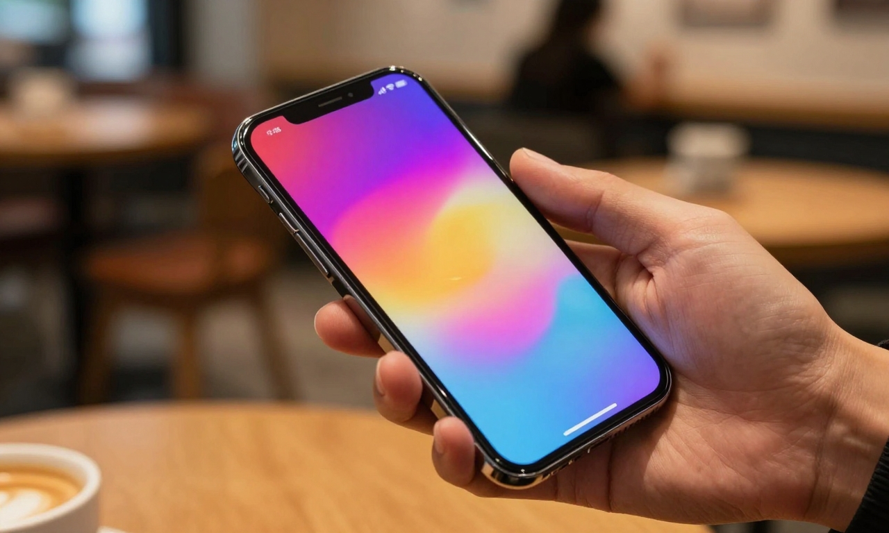 hand holding smartphone with smooth display scrolling