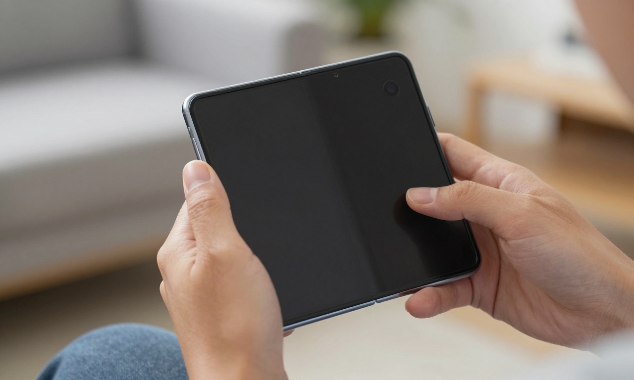 foldable phone showing wear patterns in hands
