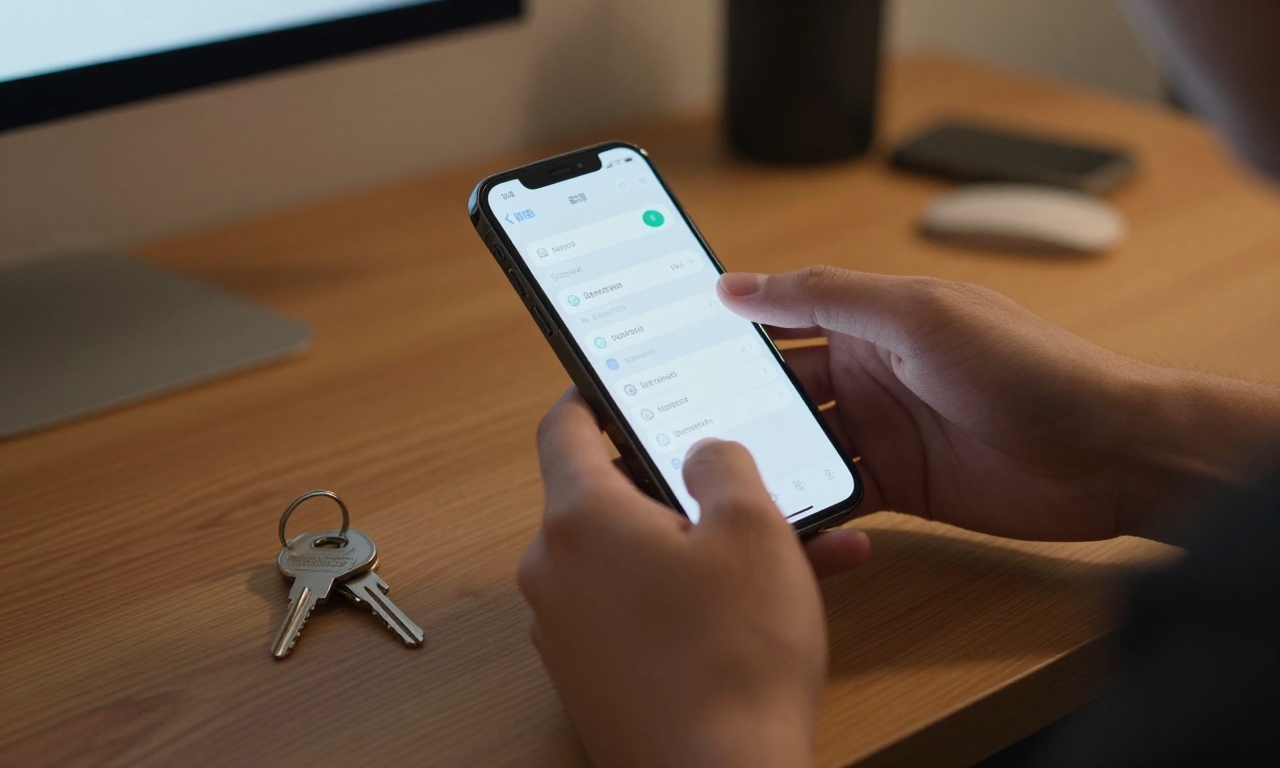 Person accessing iPhone security features in settings