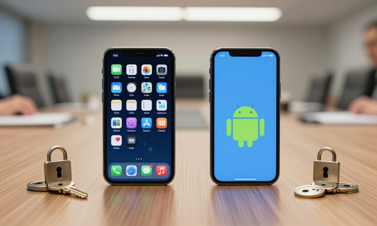 iOS and Android smartphones comparison for security