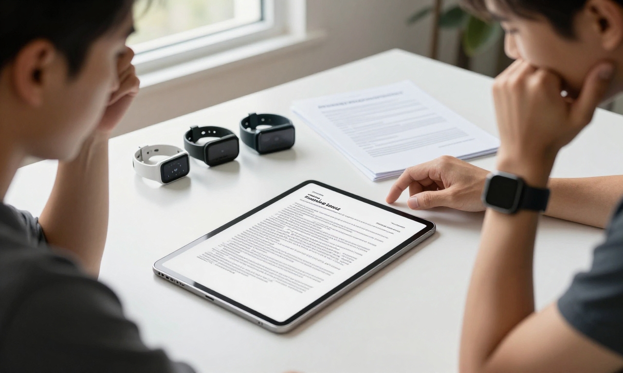 person reviewing wearable data legal terms