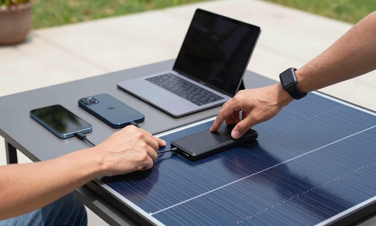 Solar charging multiple devices simultaneously outdoors