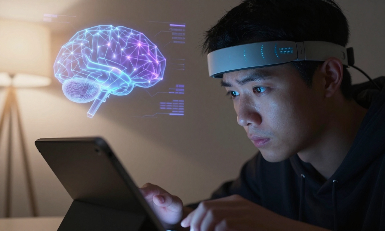 Person considering privacy implications of brain data collection