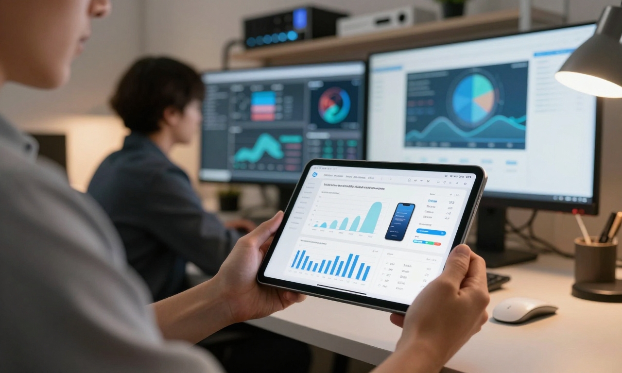 Tablet showing mobile device management dashboard