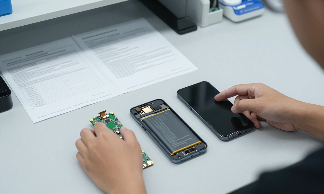 Comparing smartphone repair components from manufacturers