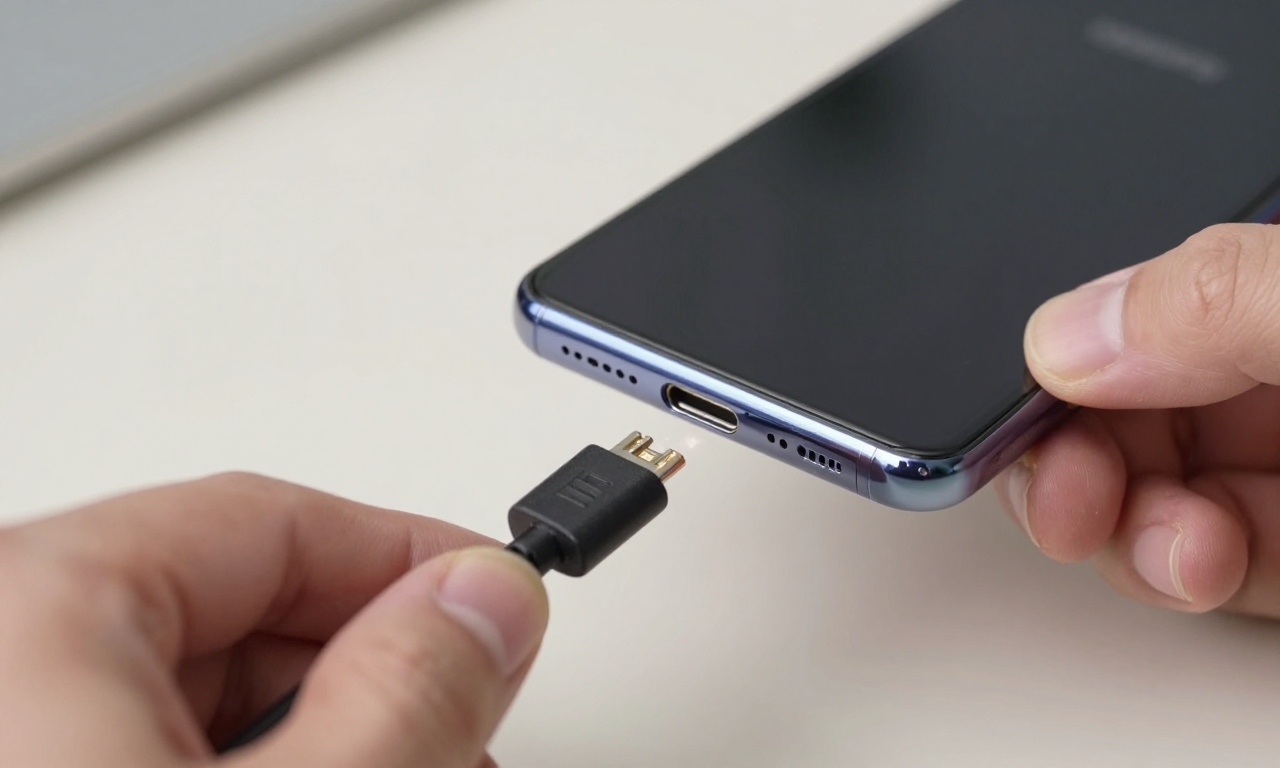 USB-C charging port and connection details