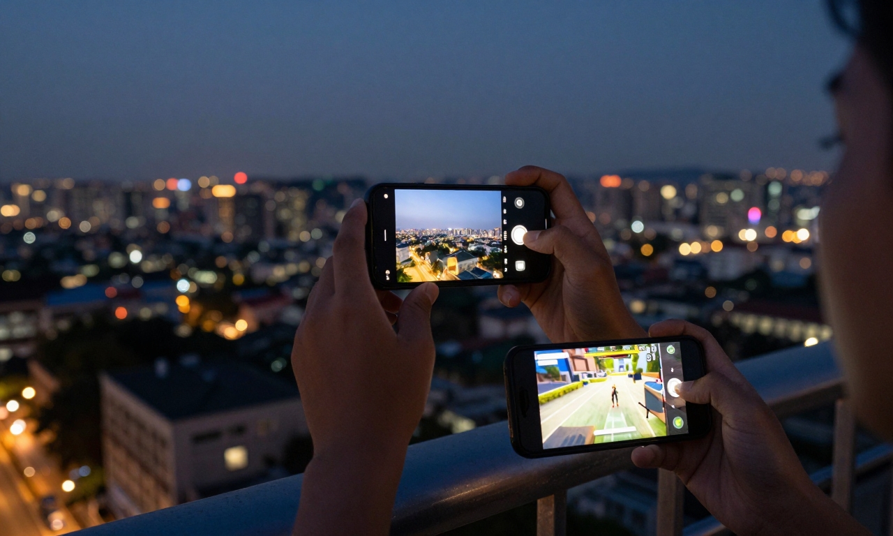 Smartphone camera night mode and gaming comparison
