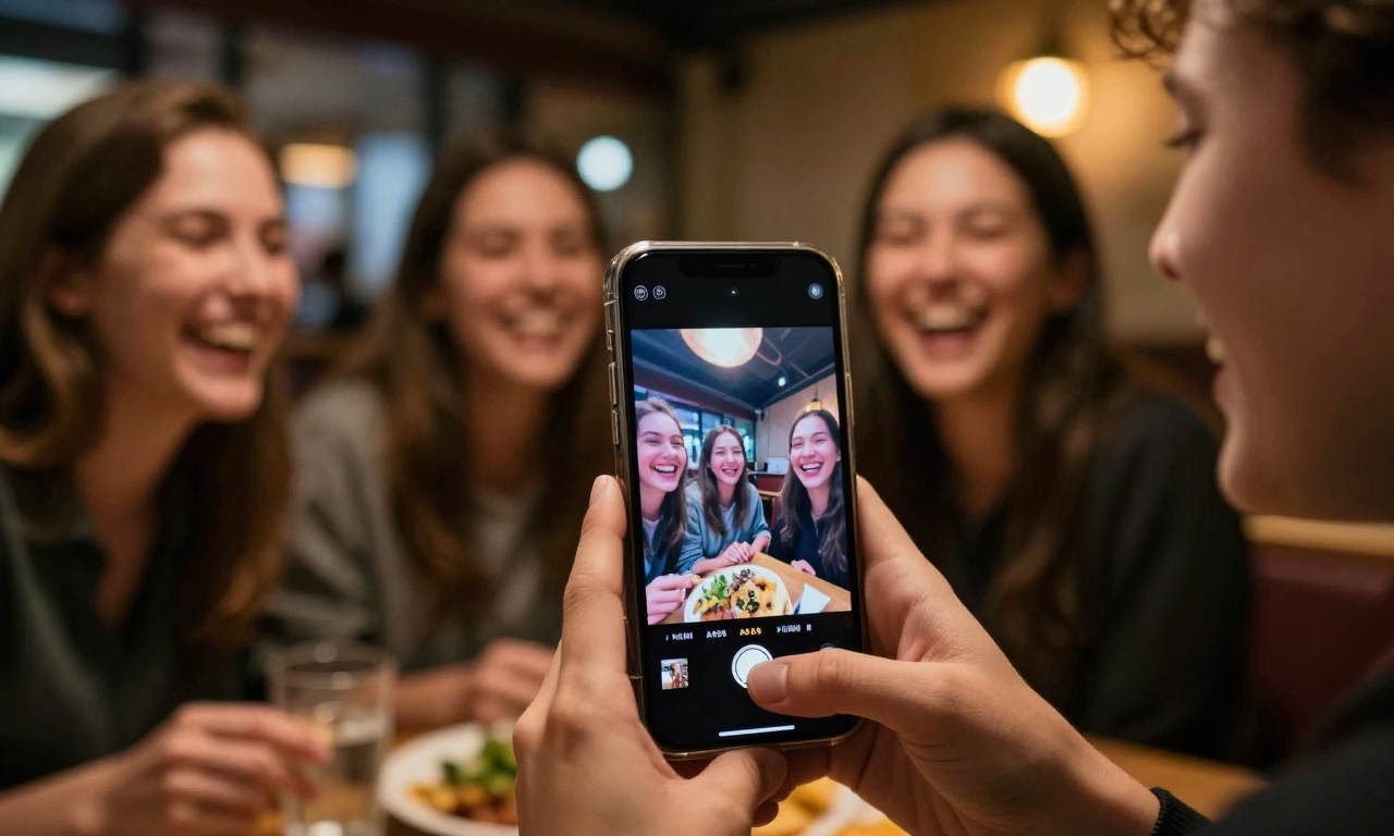 AI photography capturing spontaneous moment in restaurant