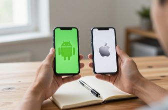 Person comparing Android and iOS smartphones for privacy