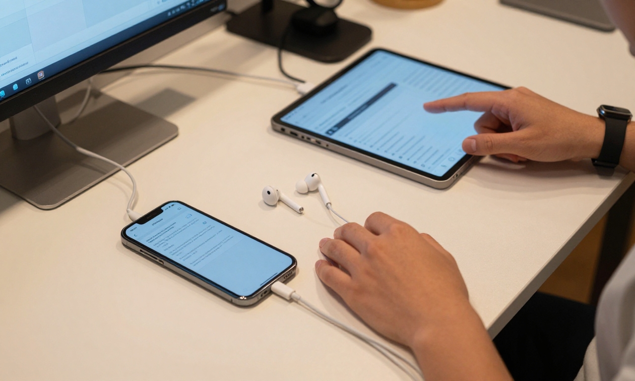 Person creating ecosystem with connected devices