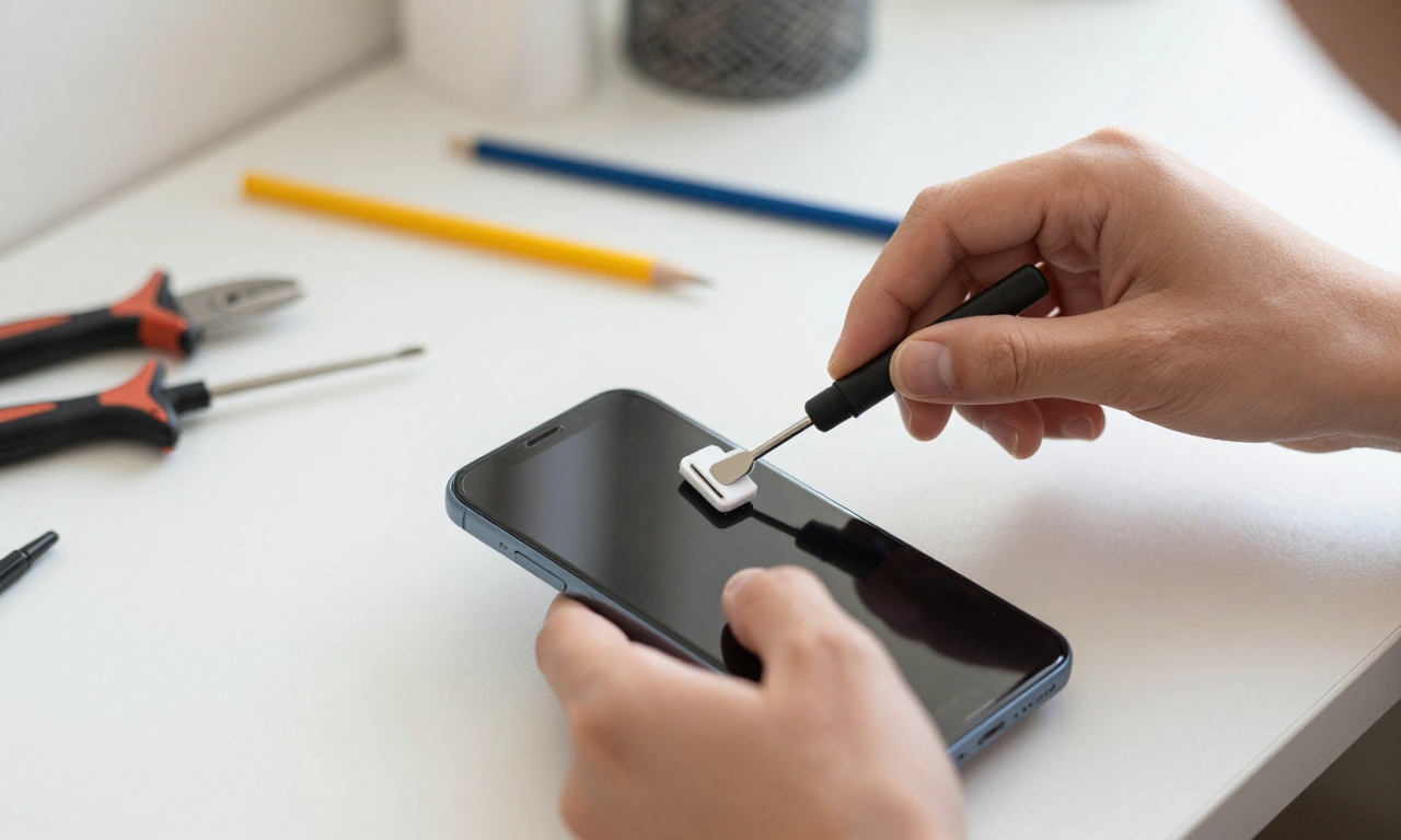 cleaning smartphone charging port with tools