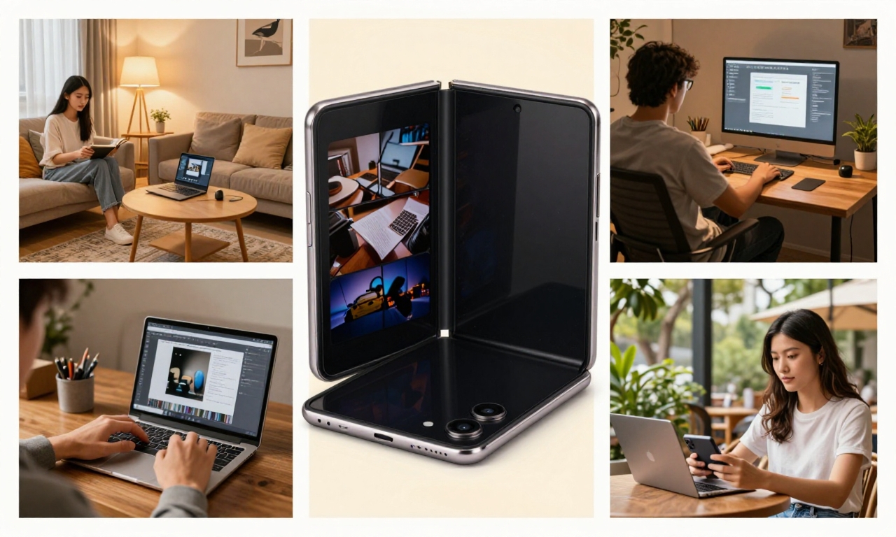 foldable phone used in multiple future scenarios