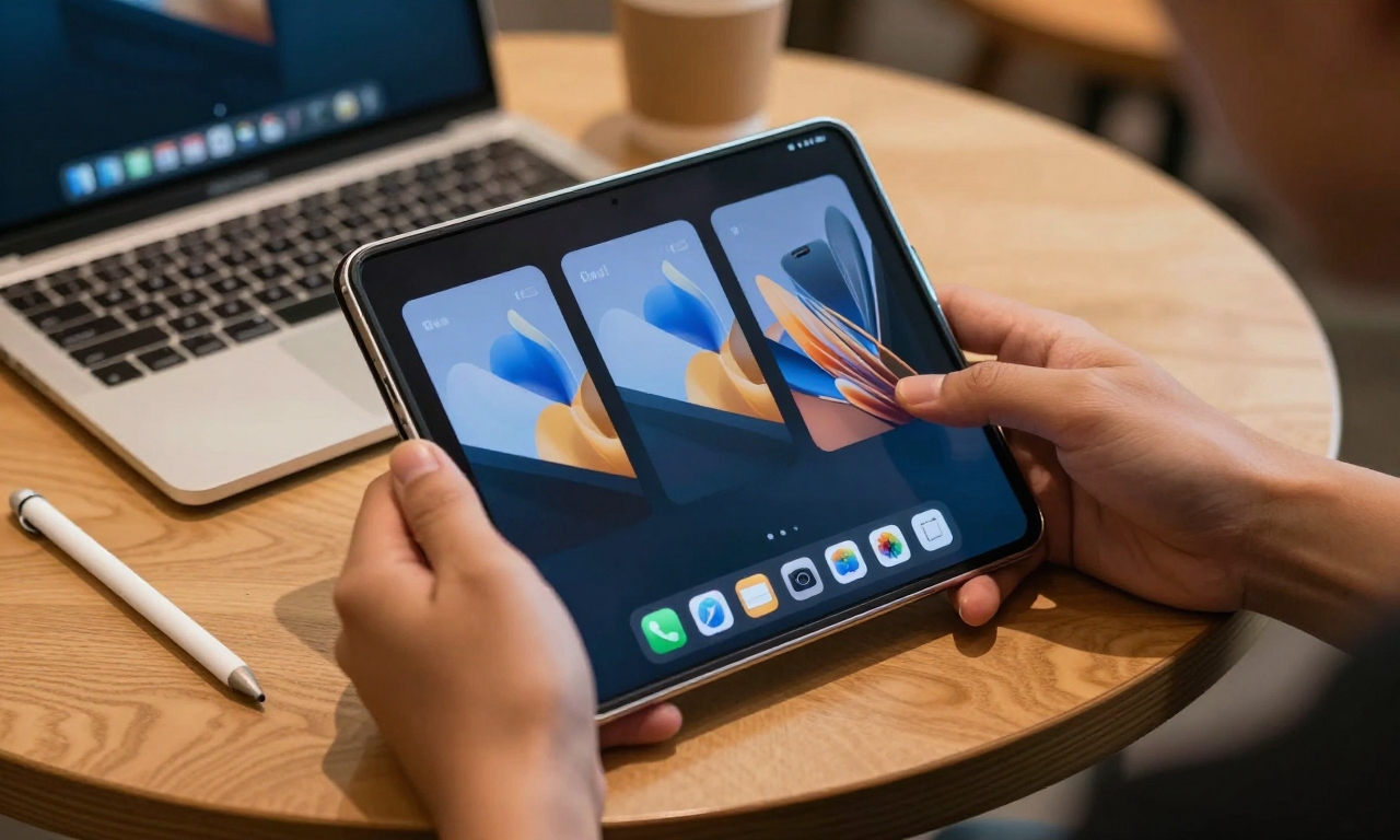 multitasking on unfolded foldable phone