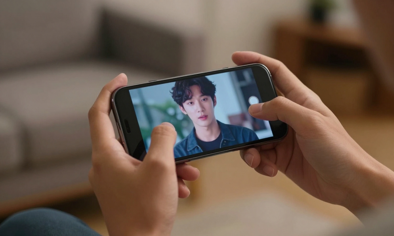 Person gaming on smartphone with smooth experience