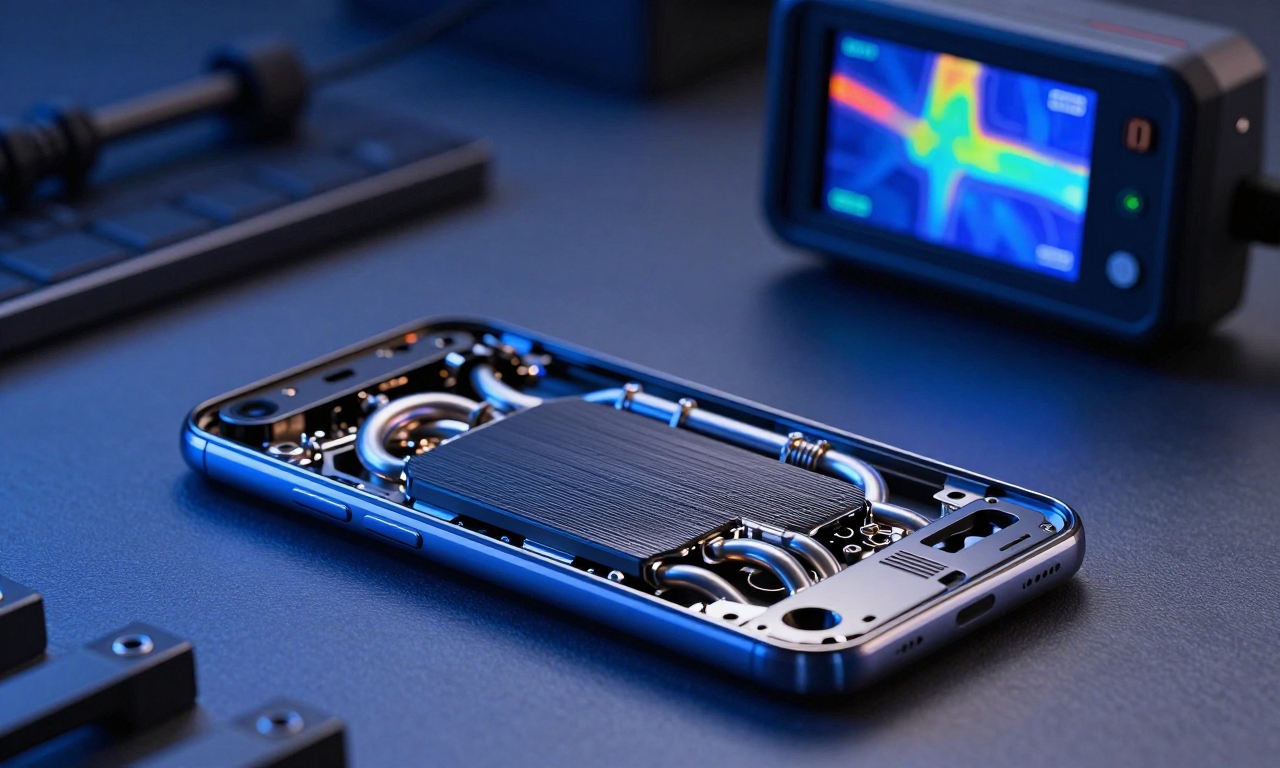 Gaming phone cooling system internal view