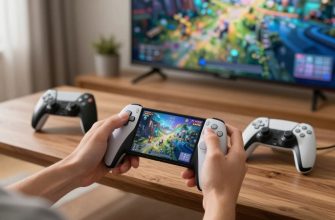 Gaming phone compared to console on coffee table