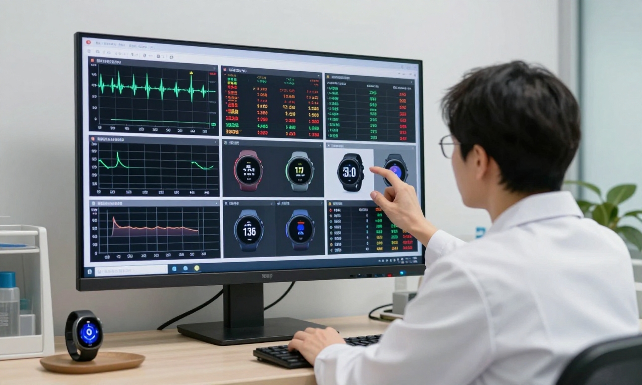 Healthcare professional analyzing integrated wearable data