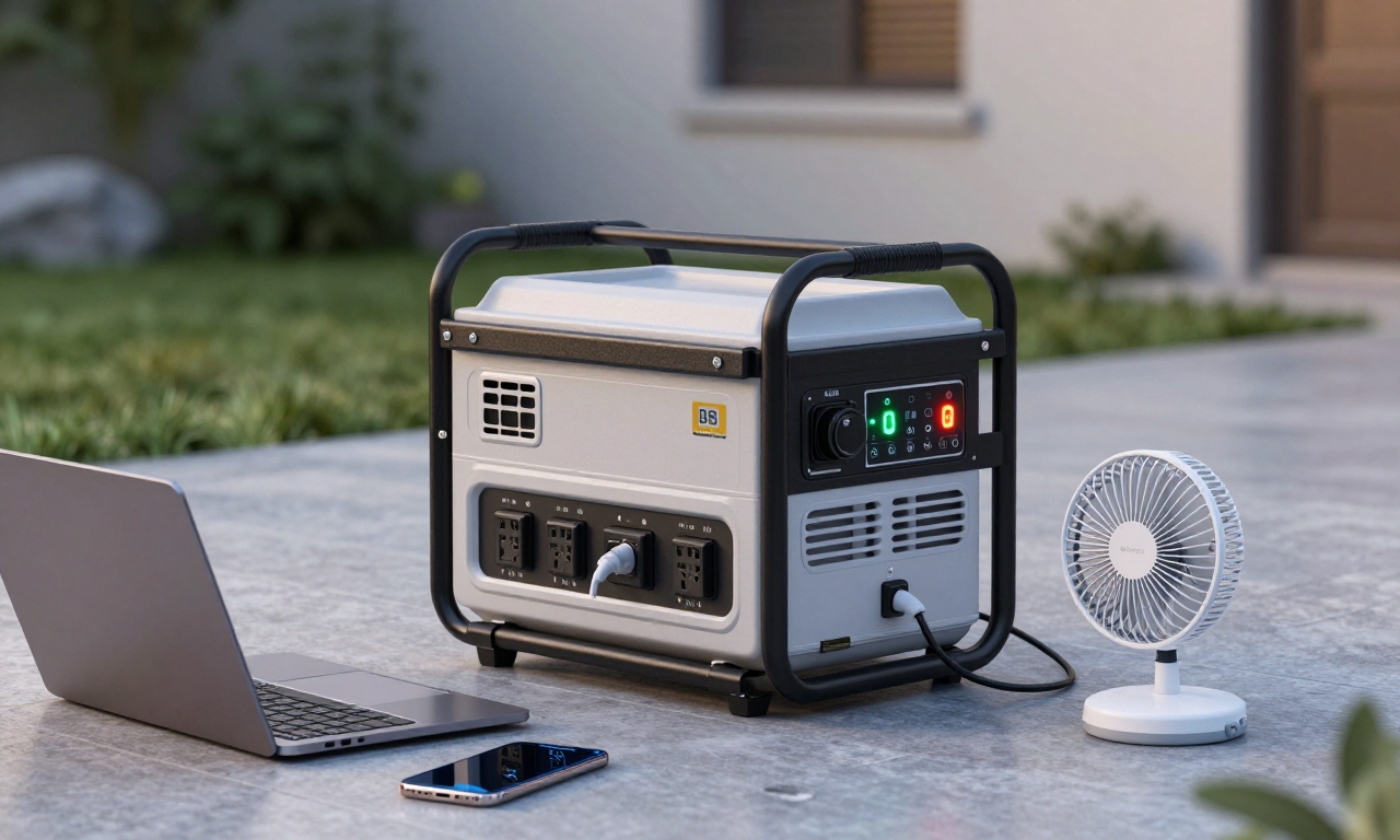 High-capacity portable generator in use