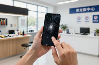 person comparing smartphone repair options