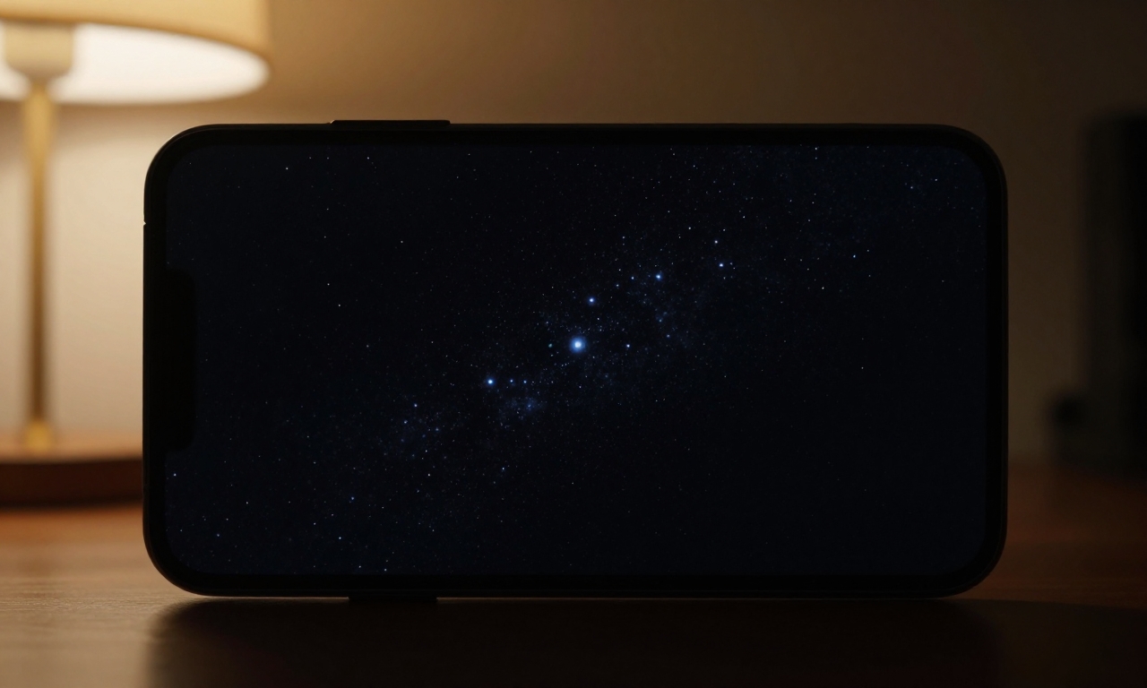 OLED smartphone display showing deep blacks