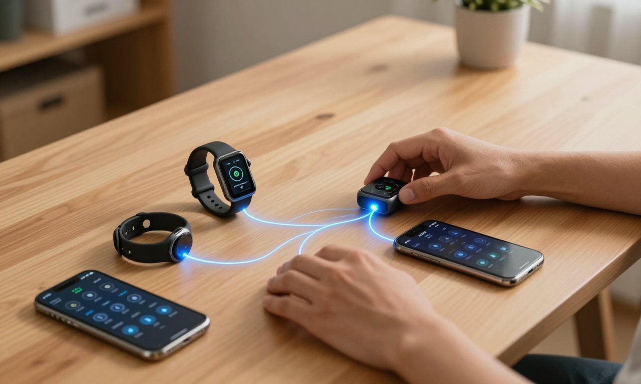 Data transfer between different wearable devices