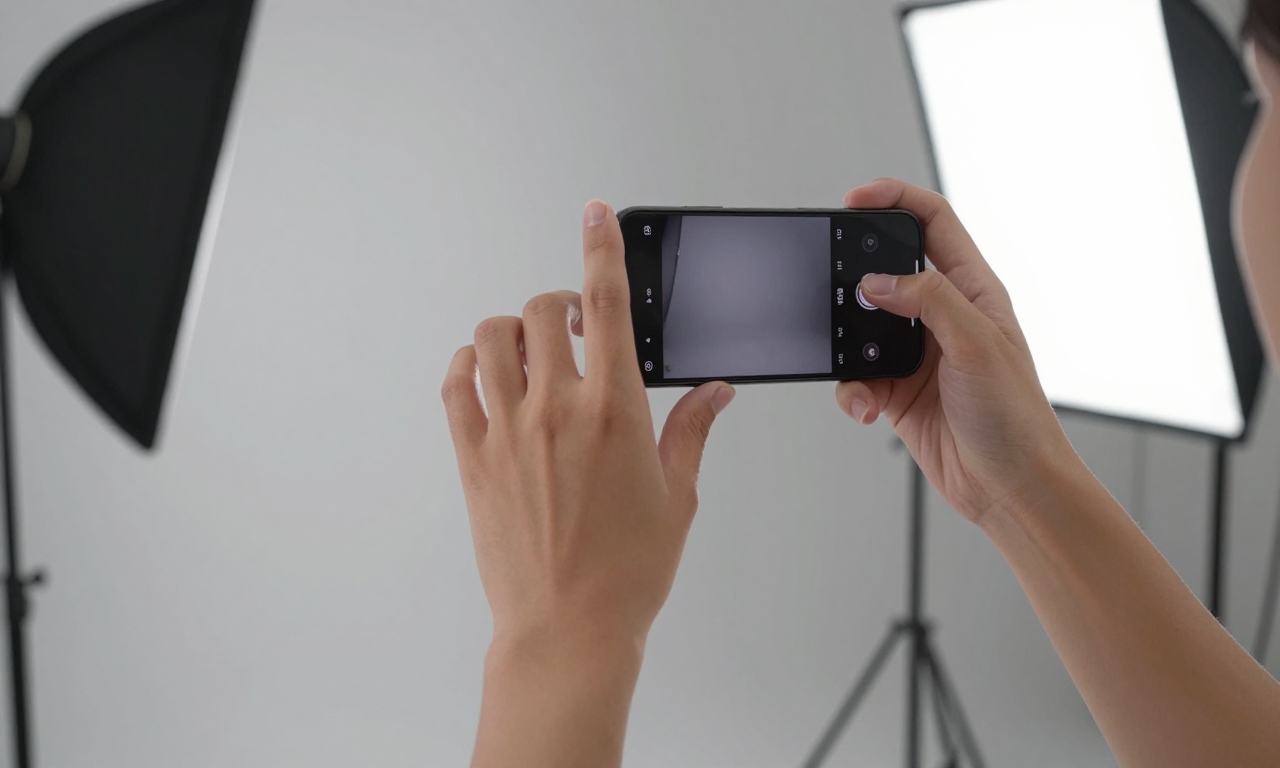 person optimizing smartphone camera settings