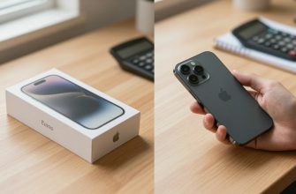 New versus refurbished smartphone comparison on desk