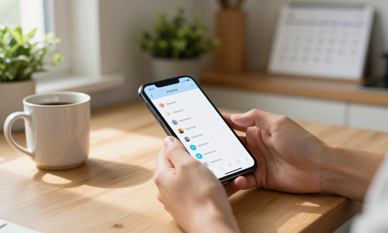 Person configuring smartphone focus modes
