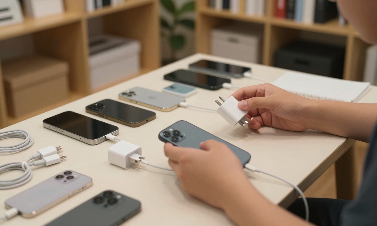 Person comparing smartphone accessories and compatibility options