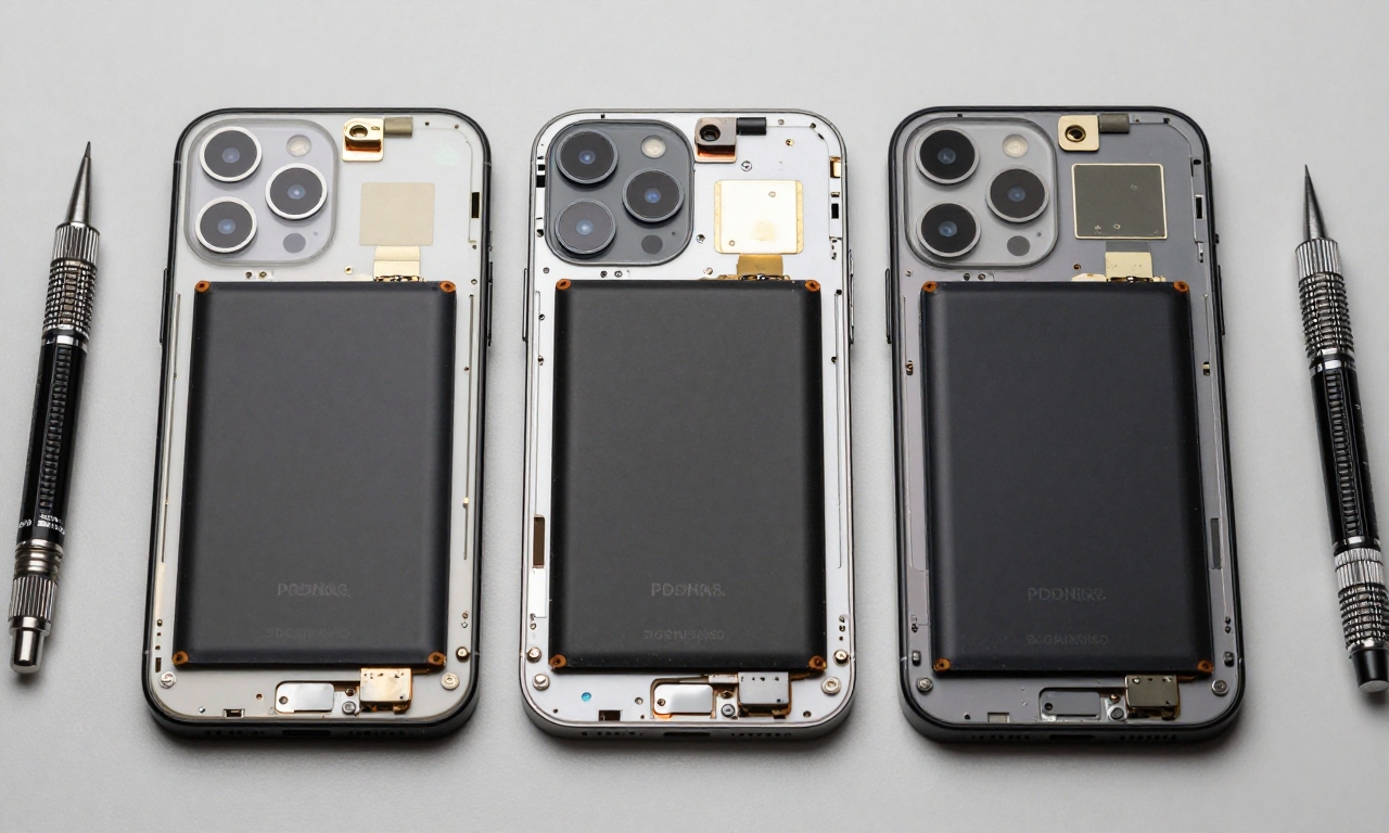 Different smartphone brands battery compartment designs