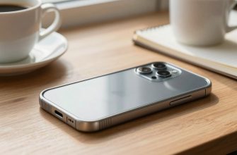 Smartphone with protective case on desk