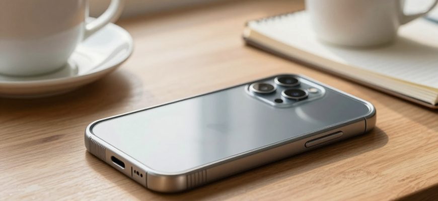 Smartphone with protective case on desk