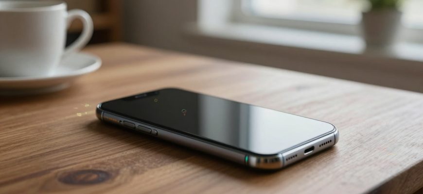 Smartphone with subtle digital security threats in home setting