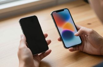 Comparison of 2020 and 2026 smartphones on a desk