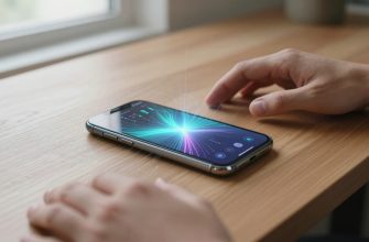 Smartphone collecting personal data on a desk