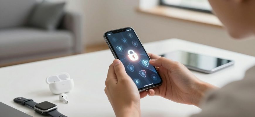 Person securing smartphone in modern digital ecosystem