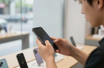 Person contemplating smartphone upgrade decision