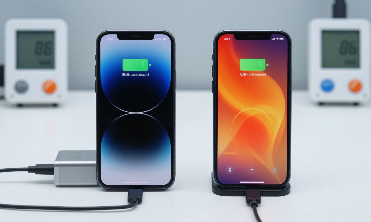 Comparison of wired and wireless charging with heat visualization