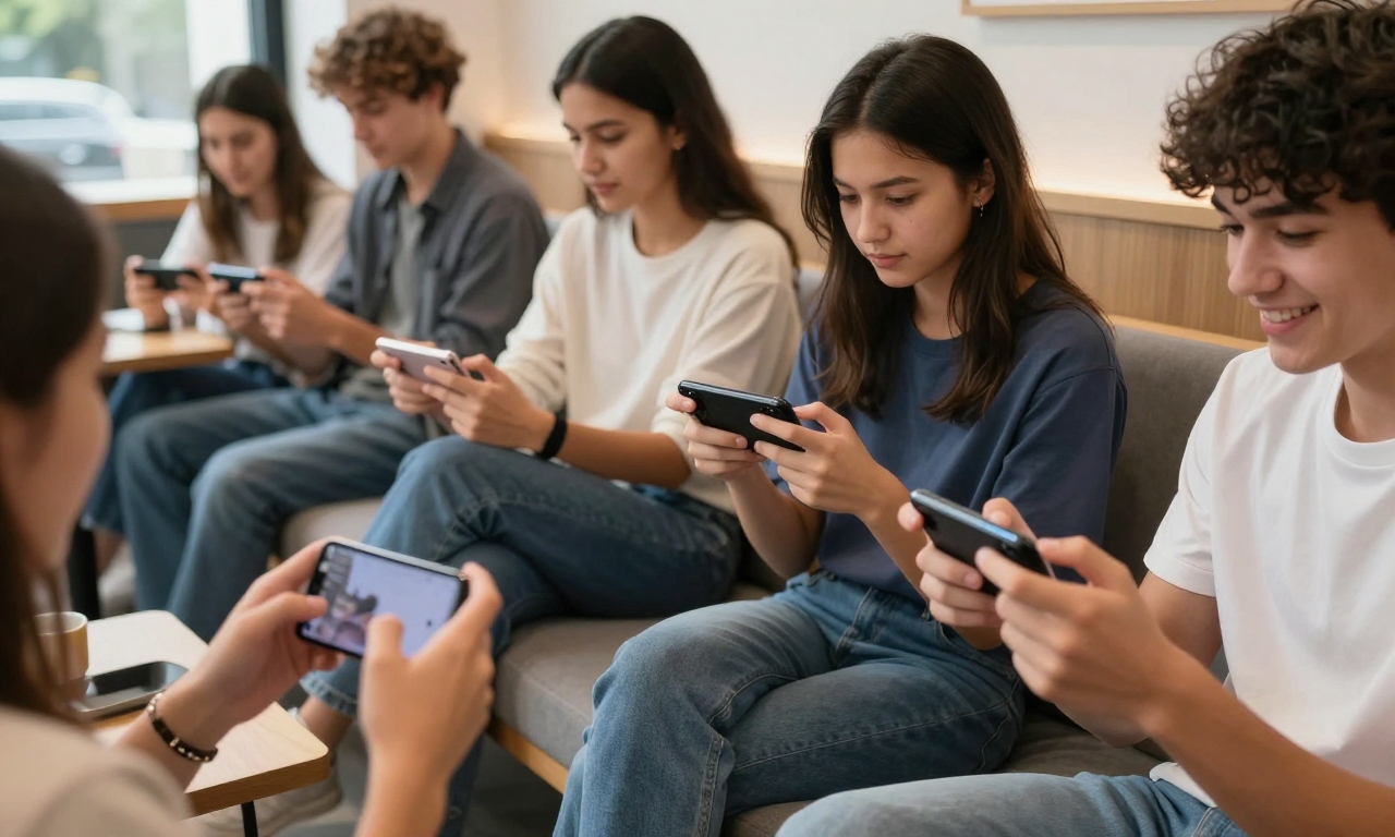 Different users enjoying gaming on smartphones