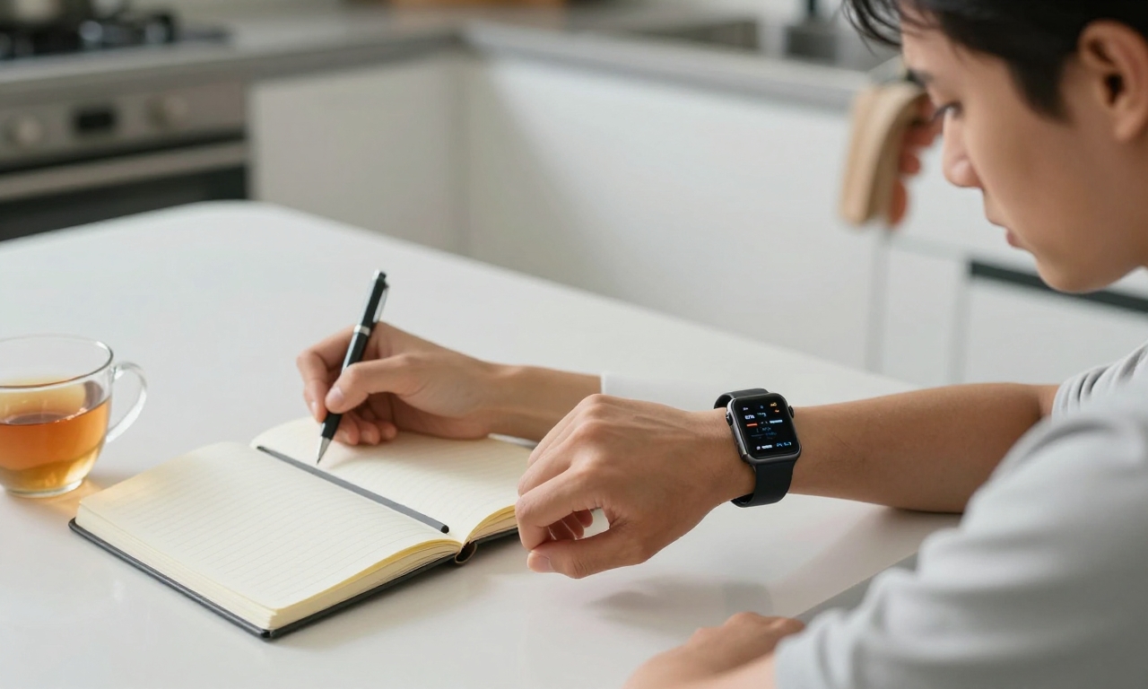 Person concerned about wearable health data trends