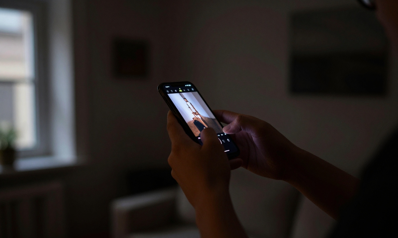 Photographer using manual controls in low light