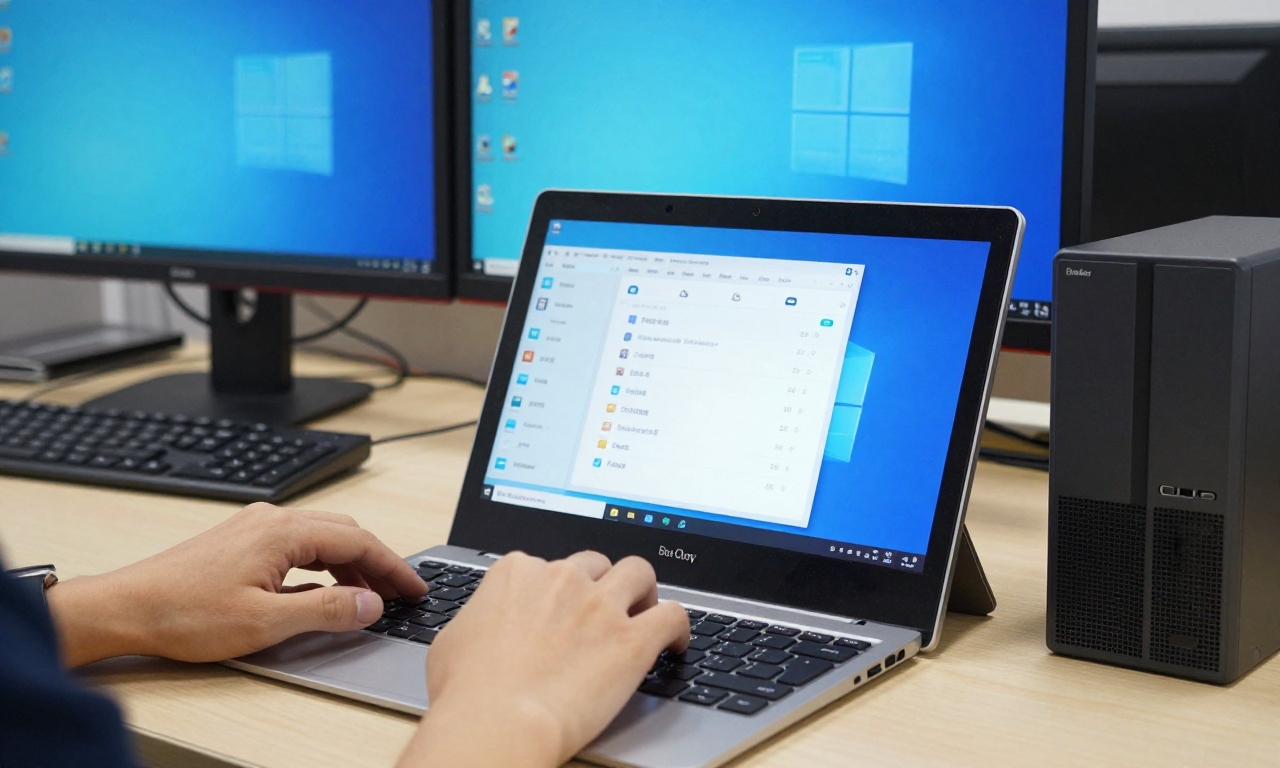 Windows tablet running desktop software with external displays