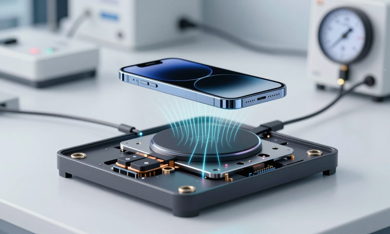 Electromagnetic induction diagram for wireless charging technology